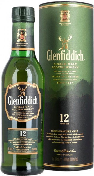 Виски Glenfiddich 12 Years Old, 0.375 л
