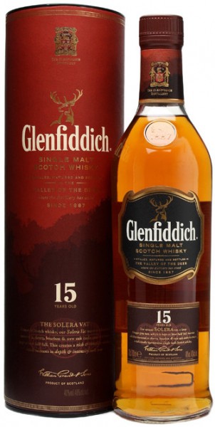 Виски Glenfiddich 15 Years Old, in tube, 0.5 л