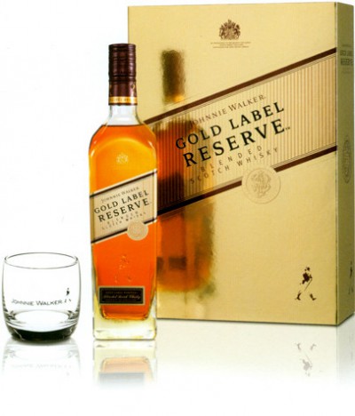 Виски "Gold Label" Reserve, gift box with 2 glasses, 0.7 л