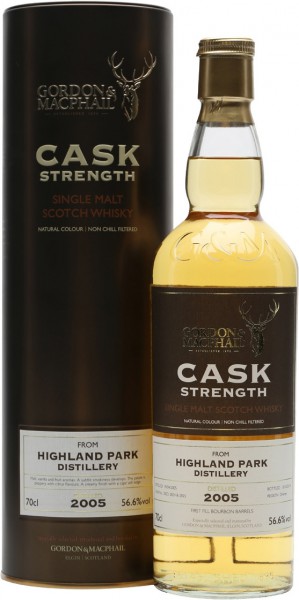 Виски Gordon & MacPhail, "Cask Strength" Highland Park, 2005, in tube, 0.7 л