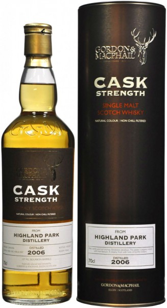 Виски Gordon & MacPhail, "Cask Strength" Highland Park (56.5%), 2006, in tube, 0.7 л