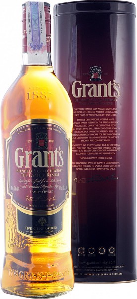 Виски Grant’s, Family Reserve, metal tube, 0.7 л