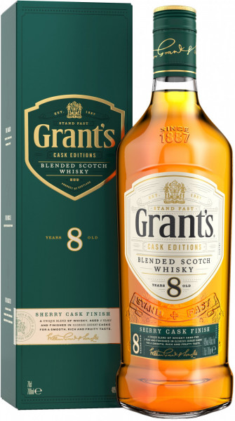 Виски "Grant's" Sherry Cask Finish 8 Years Old, gift box, 1 л