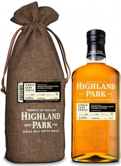 Виски Highland Park, Single Cask 12 Years Old, gift bag, 0.7 л