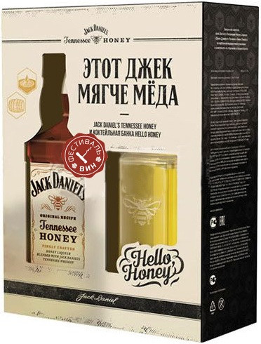 Виски "Jack Daniel's" Tennessee Honey, gift box with cocktail can, 0.7 л