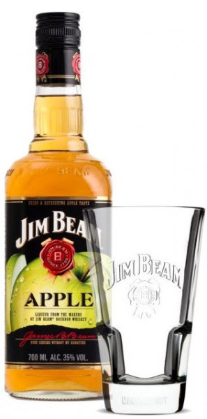 Виски "Jim Beam" Apple, with glass, 0.7 л