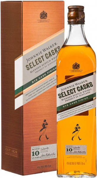 Виски Johnnie Walker, "Select Casks" Rye Cask Finish, 10 Years Old, gift box, 1 л