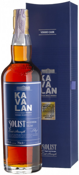 Виски Kavalan, "Solist" Vinho Barrique (55,6%), gift box, 0.7 л