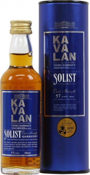 Виски Kavalan, "Solist" Vinho Barrique, in tube, 48 мл