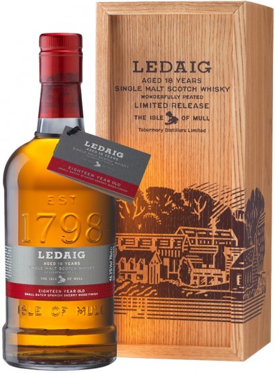 Виски "Ledaig" Aged 18 Years, wooden box, 0.7 л
