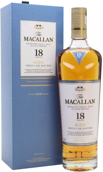 Виски Macallan, "Triple Cask Matured" 18 Years Old, gift box, 0.7 л
