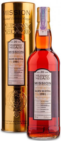 Виски Murray McDavid, "Glen Scotia" 20 Years Old, 1991, in tube, 0.7 л