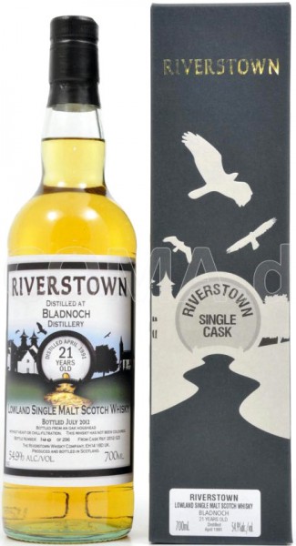 Виски "Riverstown" Bladnoch 21 Years Old, 1991, gift box, 0.7 л