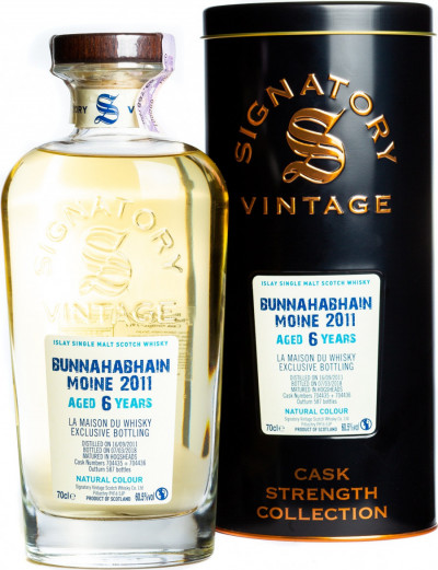 Виски Signatory Vintage, "Cask Strength Collection" Bunnahabhain Moine 6 Years, 2011, metal tube, 0.7 л