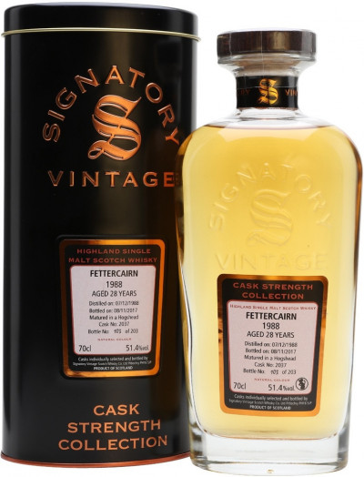 Виски Signatory Vintage, "Cask Strength Collection" Fettercairn 28 Years, 1988, metal tube, 0.7 л