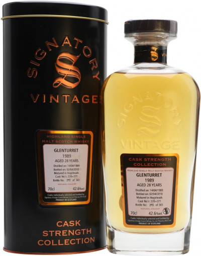 Виски Signatory Vintage, "Cask Strength Collection" Glenturret 28 Years, 1989, metal tube, 0.7 л