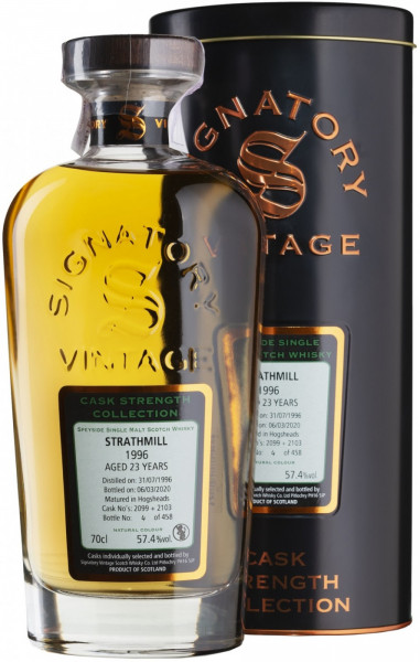 Виски Signatory Vintage, "Cask Strength Collection" Strathmill 23 Years, 1996, metal tube, 0.7 л