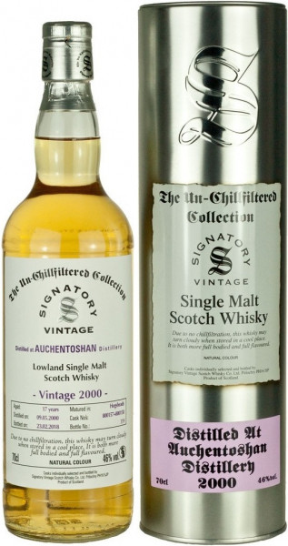 Виски Signatory Vintage, "The Un-Chillfiltered Collection" Auchentoshan 17 Years, 2000, metal tube, 0.7 л