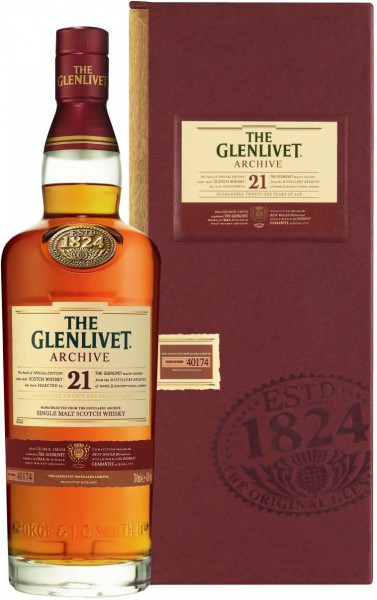 Виски The Glenlivet 21 Years Old, wooden box, 0.7 л
