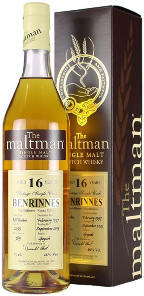 Виски "The Maltman" Benrinnes 16 Years Old, gift box, 0.7 л