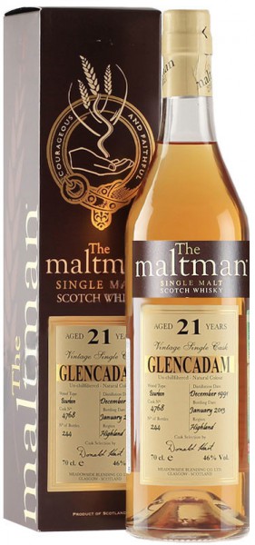 Виски "The Maltman" Glencadam 21 Years Old, gift box, 0.7 л