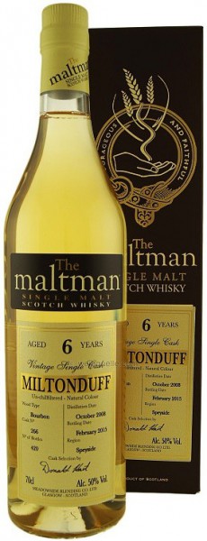 Виски "The Maltman" Miltonduff 6 Years Old, gift box, 0.7 л