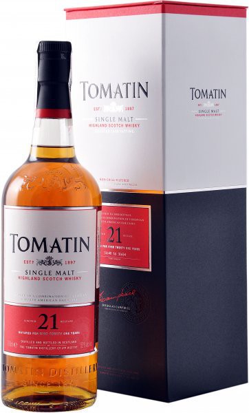 Виски Tomatin 21 Years Old, gift box, 0.7 л