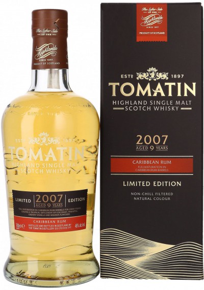 Виски Tomatin, "Limited Edition" Caribbean Rum, 2007, gift box, 0.7 л