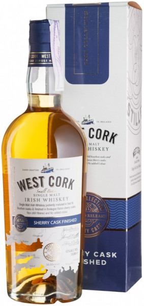 Виски "West Cork" Small Batch Sherry Cask, gift box, 0.7 л
