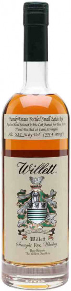 Виски "Willett" Small Batch Rye (53,7%), 0.75 л