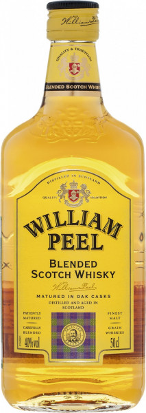 Виски "William Peel" Blended Scotch Whisky, 0.5 л