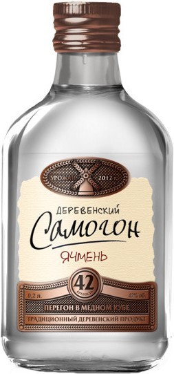 Водка "Derevenskiy Samogon" Barley, 0.2 л