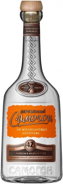 Водка "Derevenskiy Samogon" Oatmeal on Orange Peels, 0.5 л