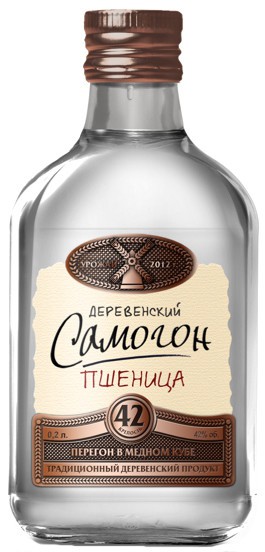 Водка "Derevenskiy Samogon" Wheat, 0.2 л
