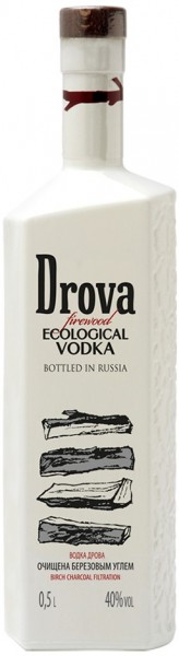 Водка "Drova", Birch Charcoal Filtration, 0.5 л