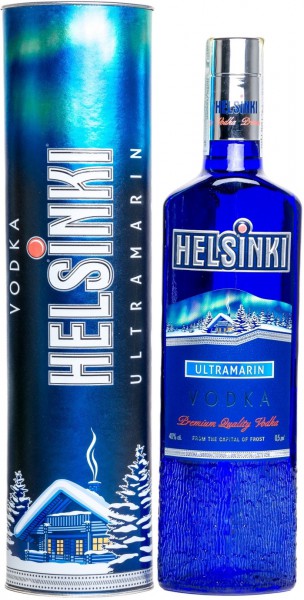 Водка "Helsinki" Winter Capital, Ultramarin, gift box, 0.5 л
