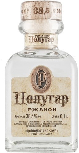 Водка "Polugar" Rye, 0.1 л