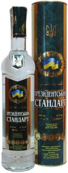 Водка "Prezidentsky standart", in tube, 0.75 л
