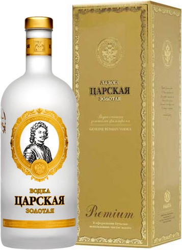 Водка Tsarskaya Gold, gift box, 1 л
