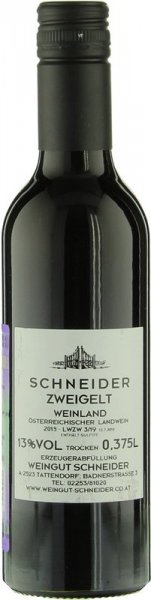 Вино Weingut Schneider, Zweigelt, 2020, 375 мл