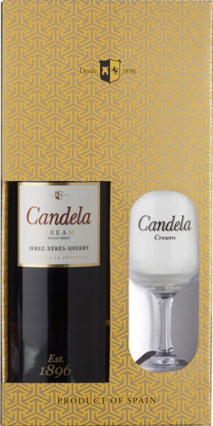 Херес "Candela" Cream, Jerez DO, gift box with glass