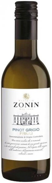 Вино Zonin, Pinot Grigio, Friuli DOC, 2022, 250 мл