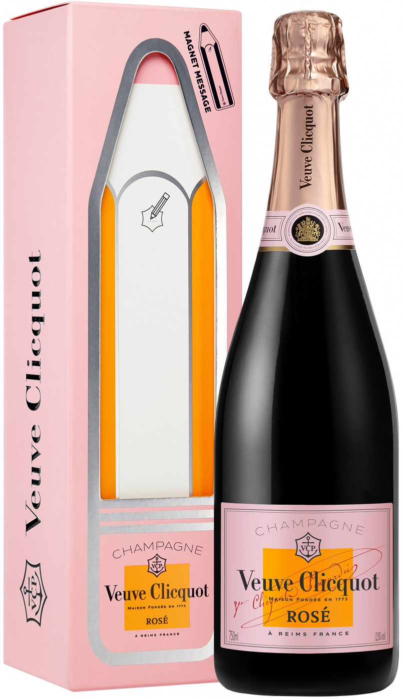 Шампанское Veuve Clicquot, Brut Rose, gift box "Magnet ...